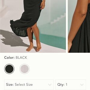 Black Nobel maxi dress by Malai bought at Anthropology.